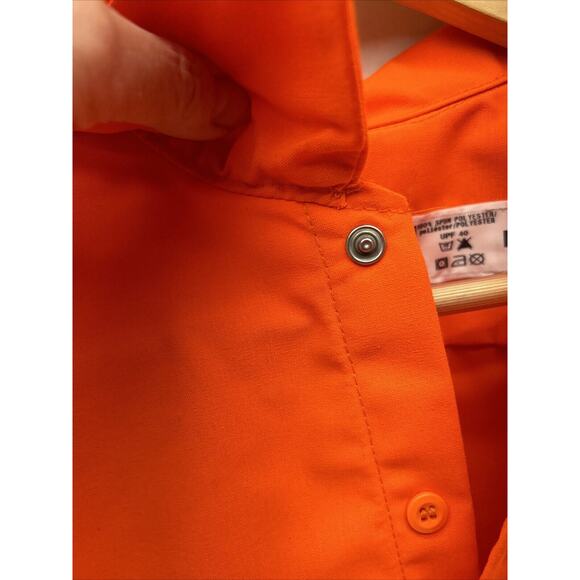 Red Kap Work Shirt Construction Orange 2 Pocket LS Mens Large Industrial Uniform - Picture 3 of 7
